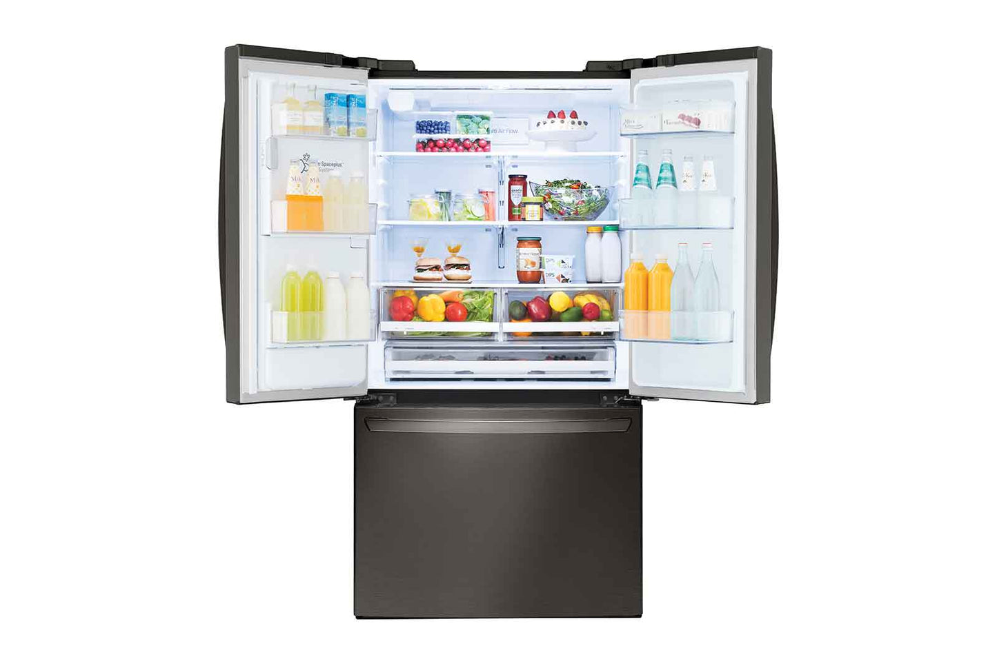 Lg LRFS28XBD 28 Cu.Ft 3 Door French Door, Standard Depth, Ice And Water With Single Ice