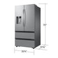 Samsung RF26CG7400SR 25 Cu. Ft. Mega Capacity Counter Depth 4-Door French Door Refrigerator With Four Types Of Ice In Stainless Steel