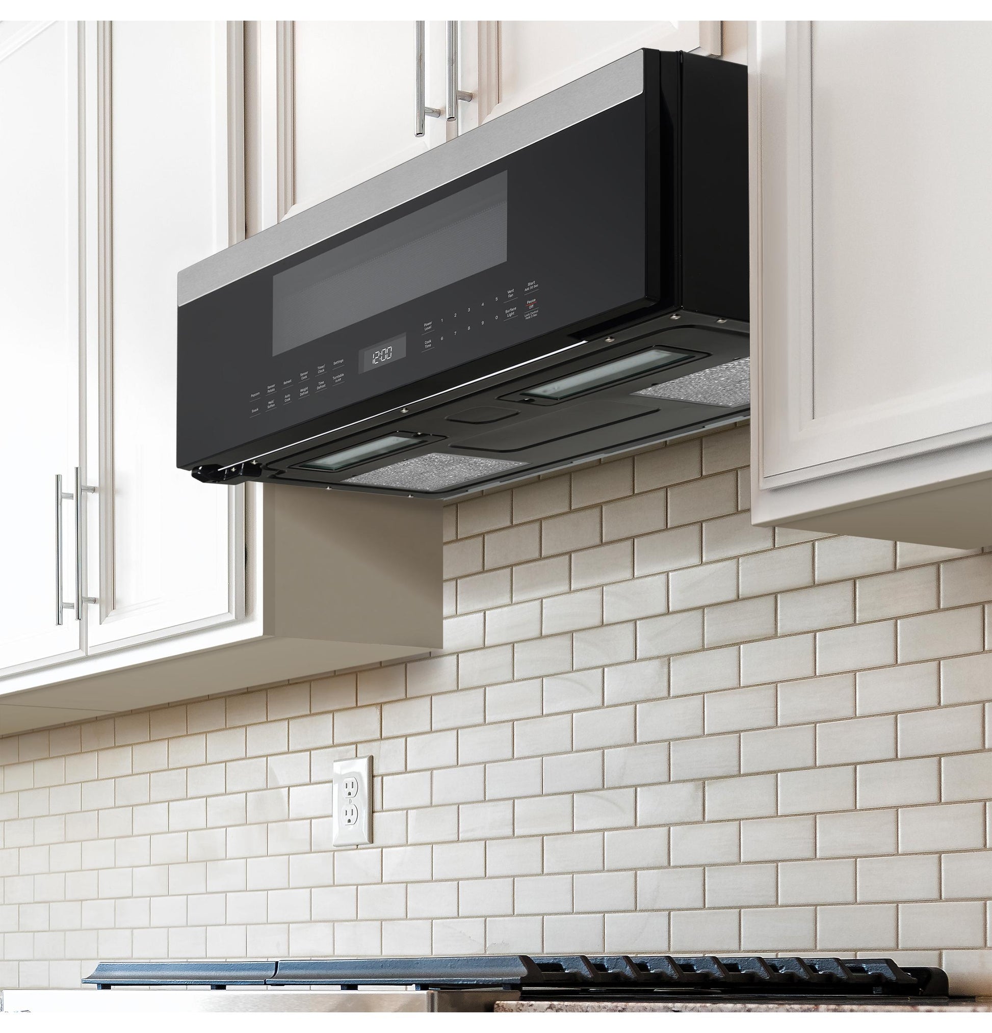 Ge Appliances UVM9125STSS 1.2 Cu. Ft. Over-The-Range Low Profile Sensor Microwave Oven