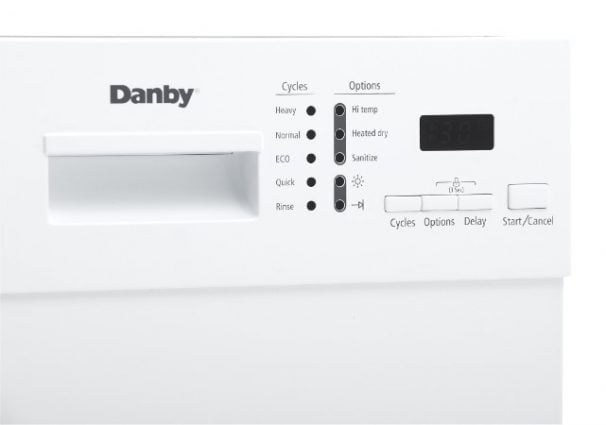 Danby DDW1804EW Danby 18 White Built-In Dishwasher