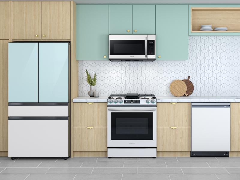 Samsung ME19CB704112 Bespoke Smart 1.9 Cu. Ft. Over-The-Range Microwave With Sensor Cook In White Glass