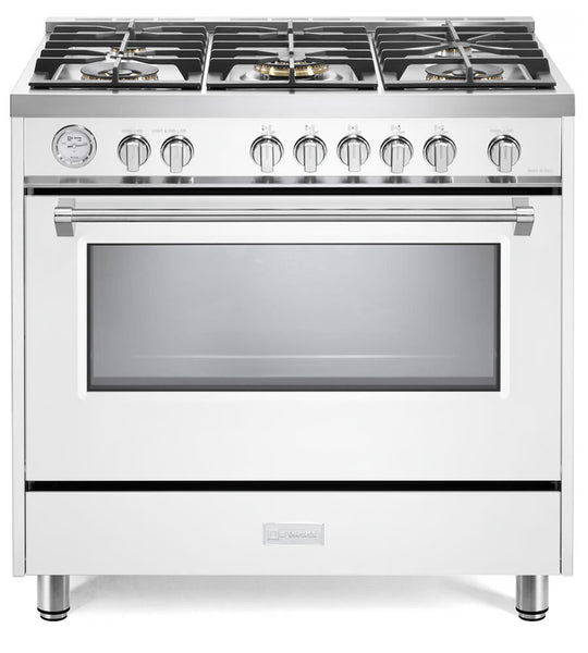 Verona VDFSGG365W White 36" Designer Gas Range