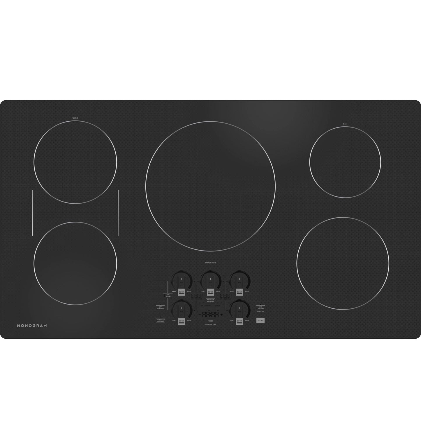 Monogram ZHU36RDTBB Monogram 36" Induction Cooktop