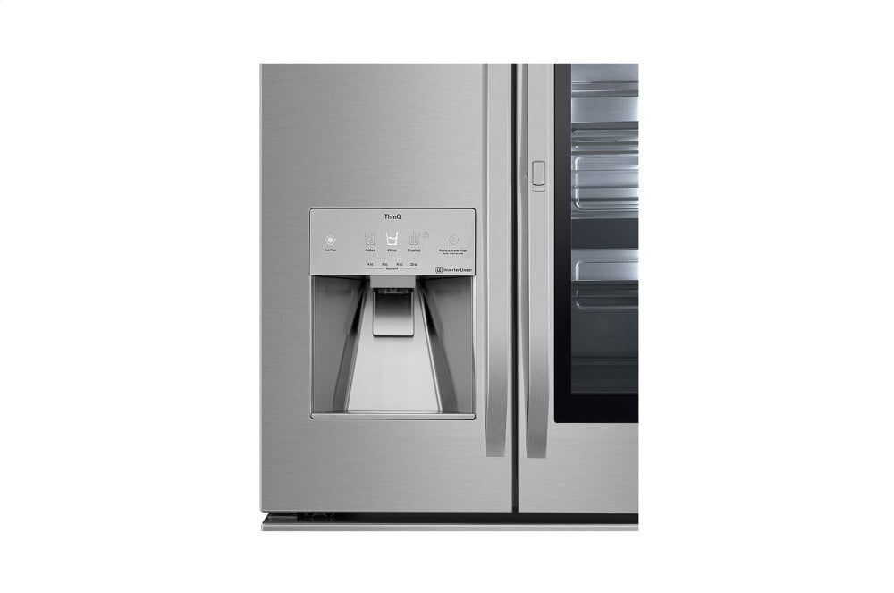 Lg SRFVC2406S Lg Studio 24 Cu. Ft. Smart Wi-Fi Enabled Instaview™ Door-In-Door® Counter-Depth Refrigerator With Craft Ice™ Maker