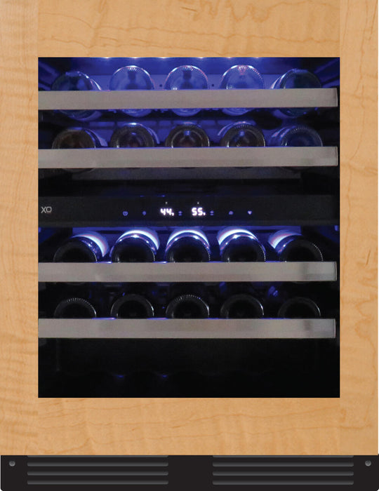 Xo Appliance XOU24WDZGOA 24In Wine Cellar 2 Zone Overlay Glass Ada Height