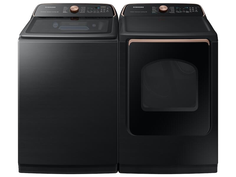 Samsung WA55A7700AV 5.5 Cu. Ft. Extra-Large Capacity Smart Top Load Washer With Auto Dispense System In Brushed Black