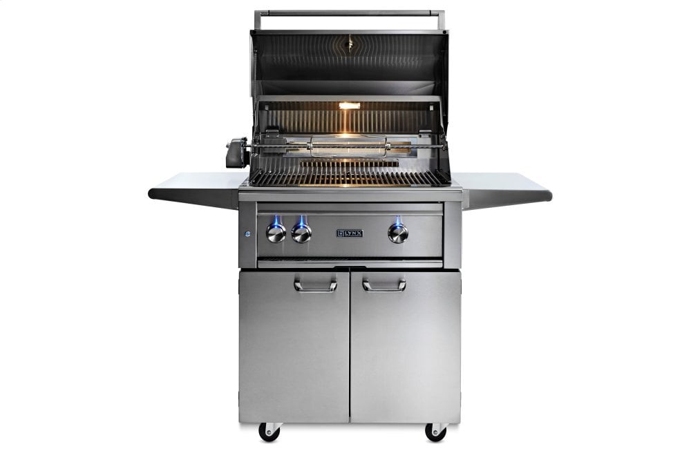 Lynx L30TRFNG 30" Lynx Professional Freestanding Grill With 1 Trident And 1 Ceramic Burner And Rotisserie, Ng