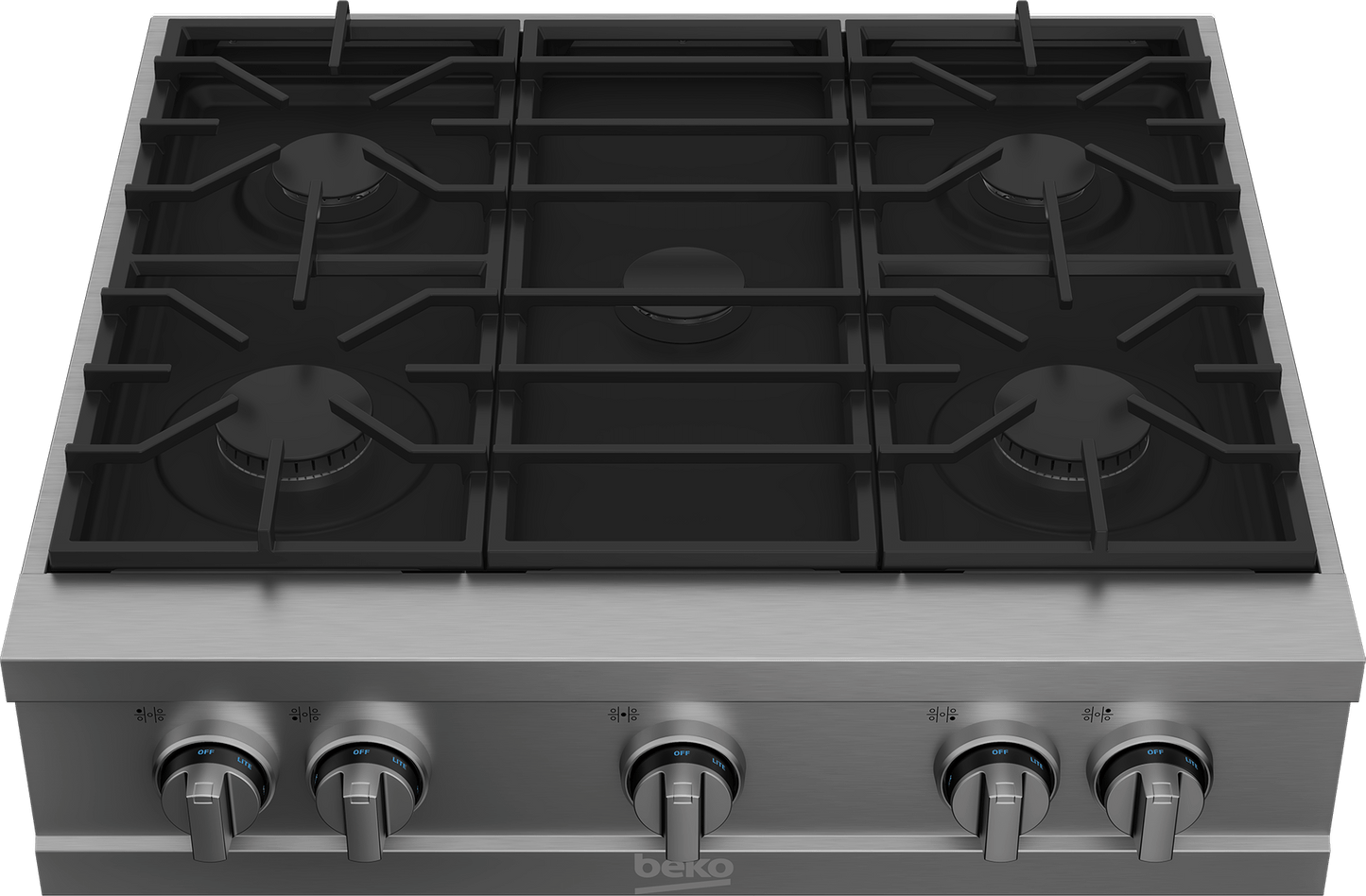 Beko PRGRT30500SS 30" Stainless Steel Pro-Style Built-In Gas Range Top