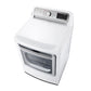 Lg DLEX7900WE 7.3 Cu. Ft. Ultra Large Capacity Smart Wi-Fi Enabled Rear Control Electric Dryer With Turbosteam™