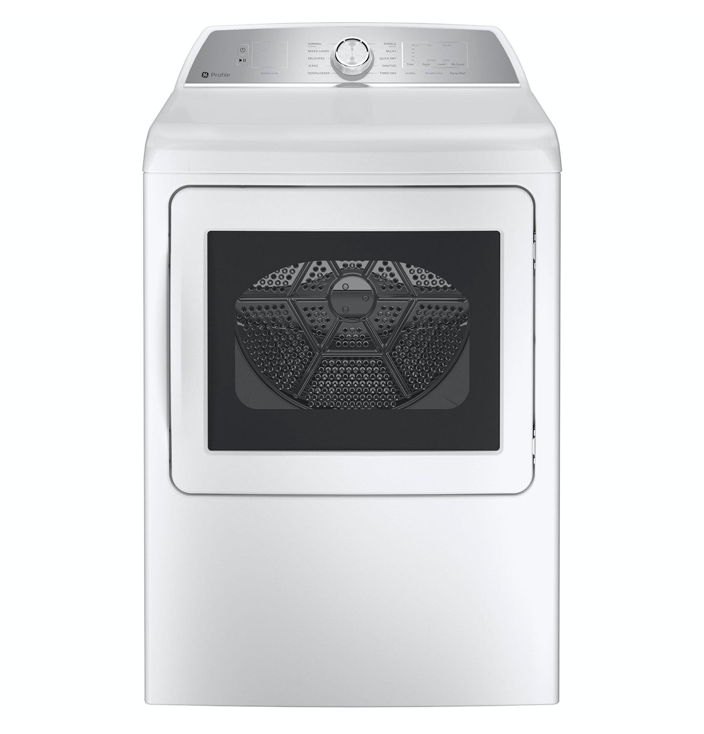 Ge Appliances PTD60GBSRWS Ge Profile&#8482; 7.4 Cu. Ft. Capacity Aluminized Alloy Drum Gas Dryer With Sanitize Cycle And Sensor Dry