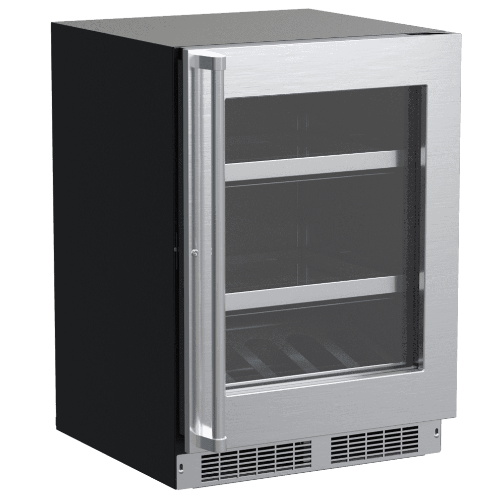 Marvel MPBV424SG31A 24-In Professional Built-In Beverage Center With Reversible Hinge With Door Style - Stainless Steel Frame Glass