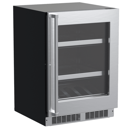 Marvel MPBV424SG31A 24-In Professional Built-In Beverage Center With Reversible Hinge With Door Style - Stainless Steel Frame Glass