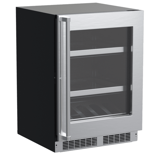 Marvel MPBV424SG31A 24-In Professional Built-In Beverage Center With Reversible Hinge With Door Style - Stainless Steel Frame Glass