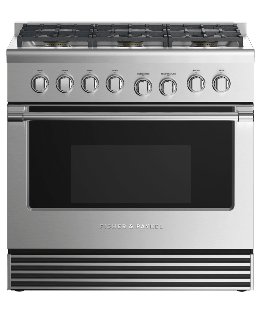 Fisher & Paykel RDV2366NN Dual Fuel Range, 36", 6 Burners