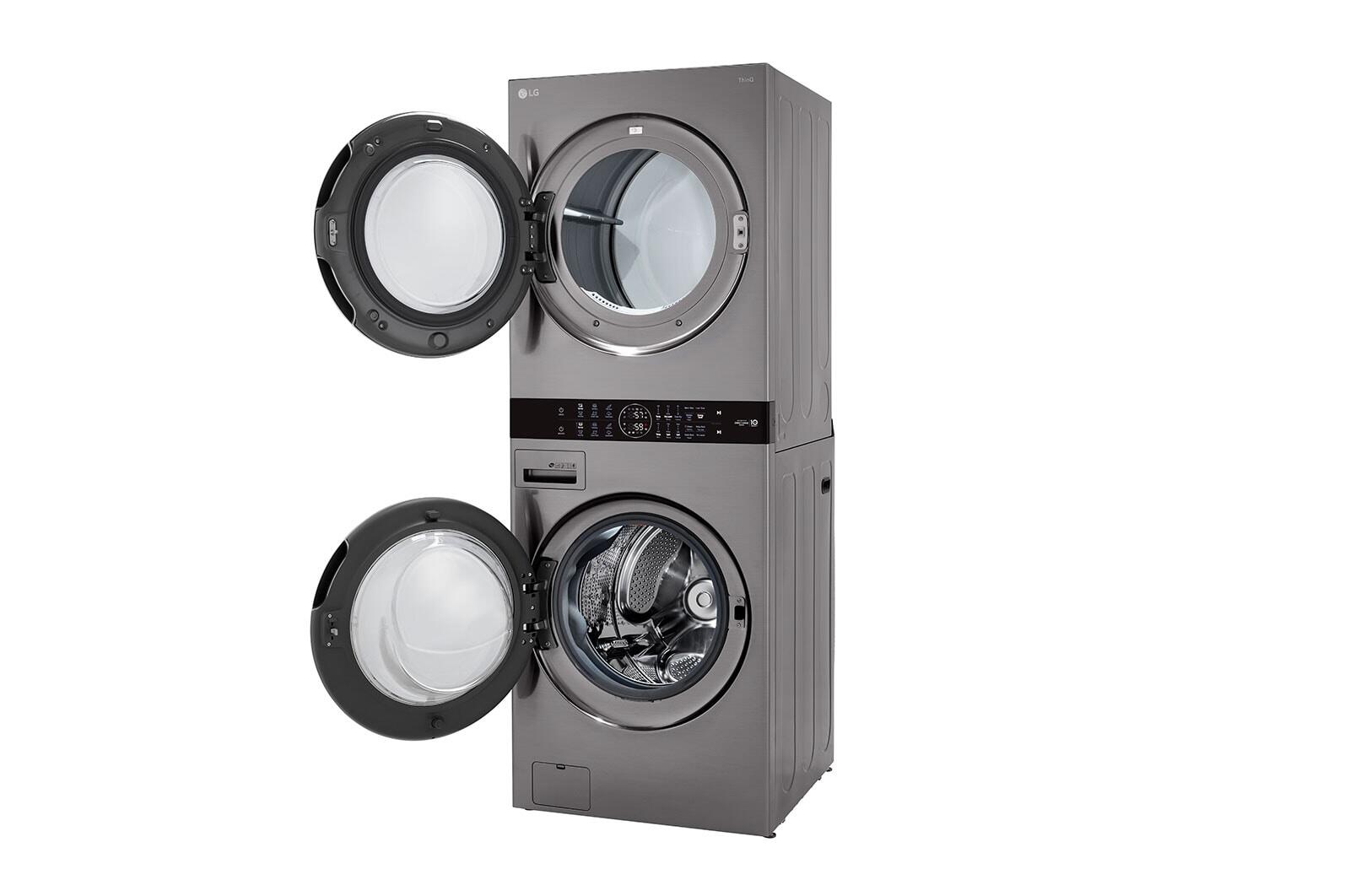 Lg WKE100HVA Single Unit Front Load Lg Washtower&#8482; With Center Control&#8482; 4.5 Cu. Ft. Washer And 7.4 Cu. Ft. Electric Dryer