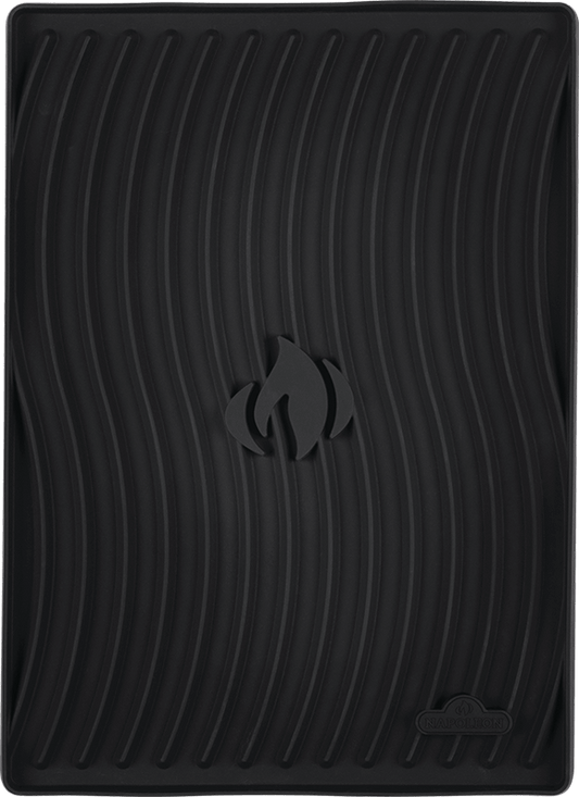 Napoleon Bbq 70122 Side Shelf Mat Heat Resistant Silicone Protective Mat Featuring Napoleon'S Iconic Wave Pattern Design