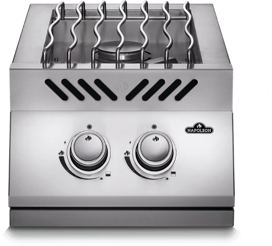 Napoleon Bbq BI12RTPSS Built-In 500 Series Inline Dual Range Top Burner With Stainless Steel Cover , Stainless Steel , Propane