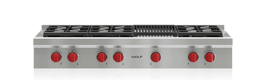 Wolf SRT486C 48" Sealed Burner Rangetop - 6 Burners And Infrared Charbroiler