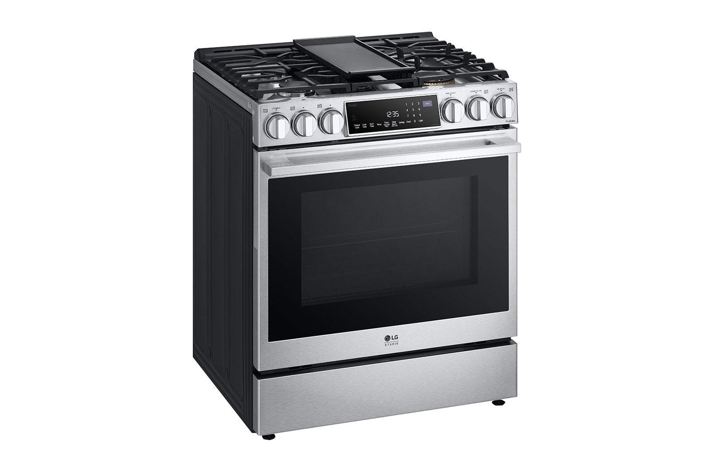 Lg LSGS6338F Lg Studio 6.3 Cu. Ft. Instaview® Gas Slide-In Range With Probake Convection® And Air Fry