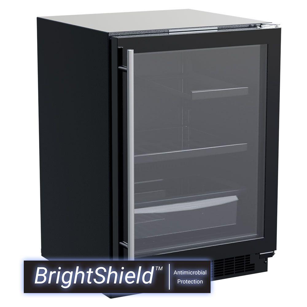 Marvel MLRE224BG81A 24 Inch Marvel Refrigerator With Brightshield With Door Style - Black Frame Glass