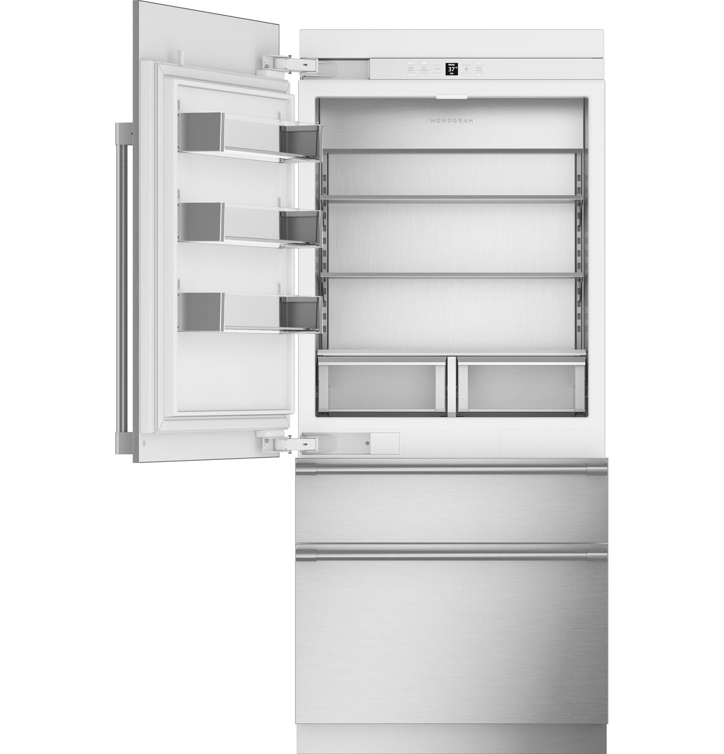 Monogram ZIC363NBVLH Monogram 36" Integrated Bottom-Freezer Refrigerator