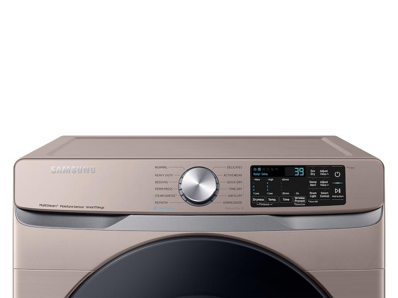 Samsung DVE45B6300C 7.5 Cu. Ft. Smart Electric Dryer With Steam Sanitize+ In Champagne, Open Box