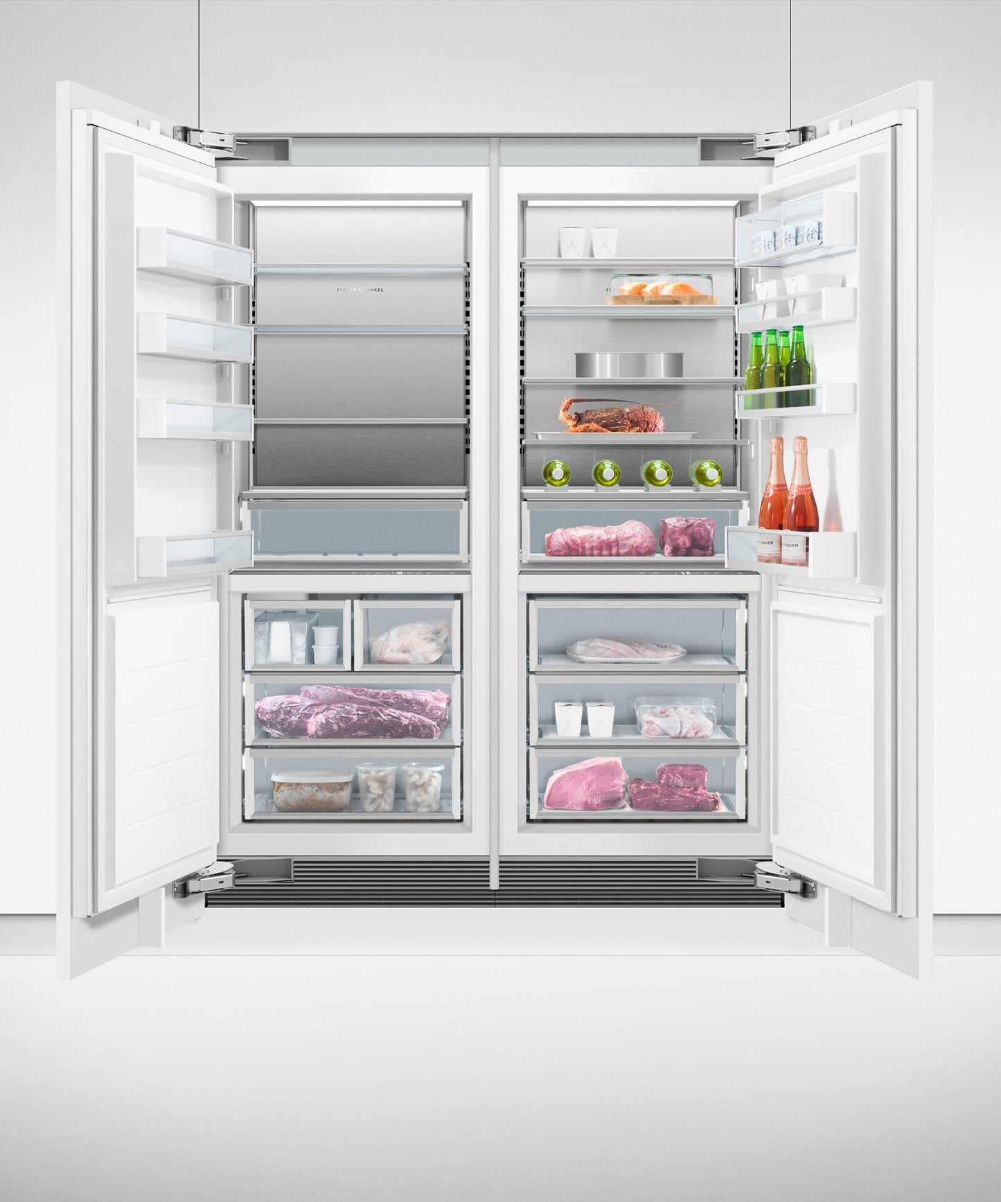 Fisher & Paykel RS3084SRHK1 Integrated Column Refrigerator, 30", Water