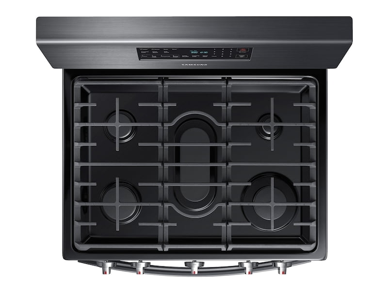 Samsung NX58T7511SG 5.8 Cu. Ft. Freestanding Gas Range With Air Fry And Convection In Black Stainless Steel