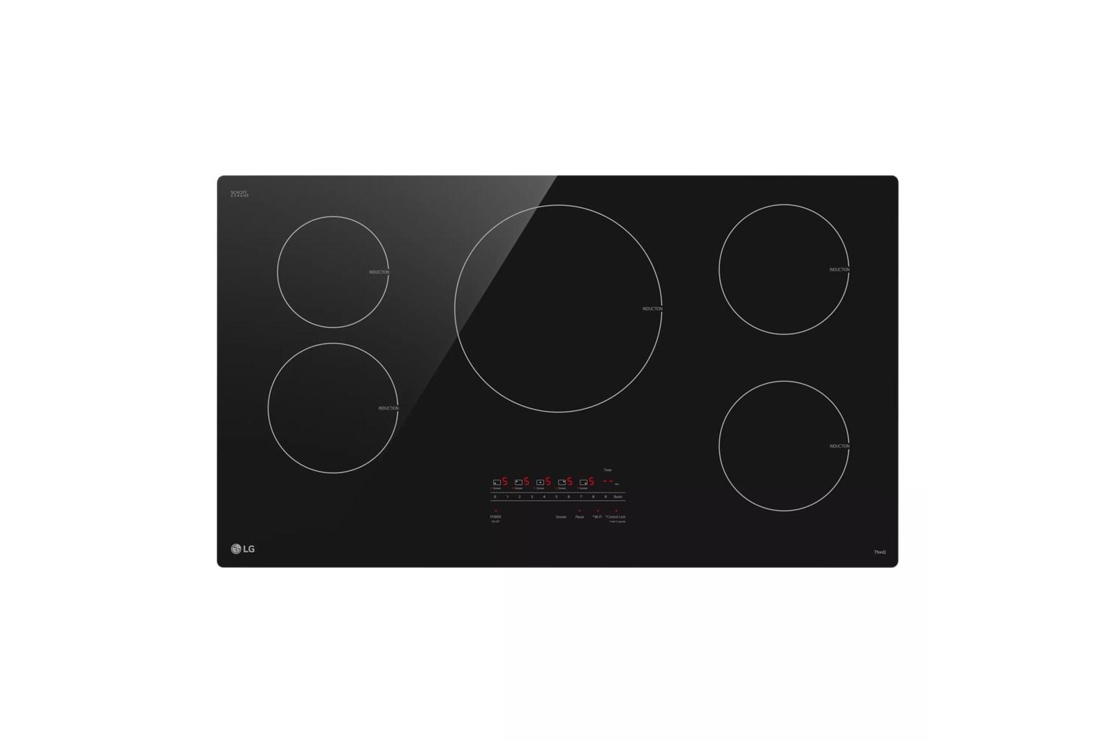 Lg CBIH3613BE 36" Smart Induction Cooktop With Ultraheat™ 4.3Kw Element