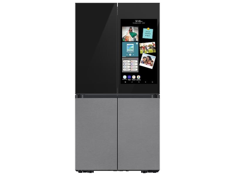 Samsung RF29CB9900QK Bespoke 4-Door Flex™ Refrigerator (29 Cu. Ft.) With Family Hub™+ In Charcoal Glass Top And Stainless Steel Bottom Panels