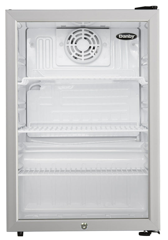 Danby DAG026A2BDB Danby 2.6 Cu. Ft. Compact Glass Door Fridge In Platinum