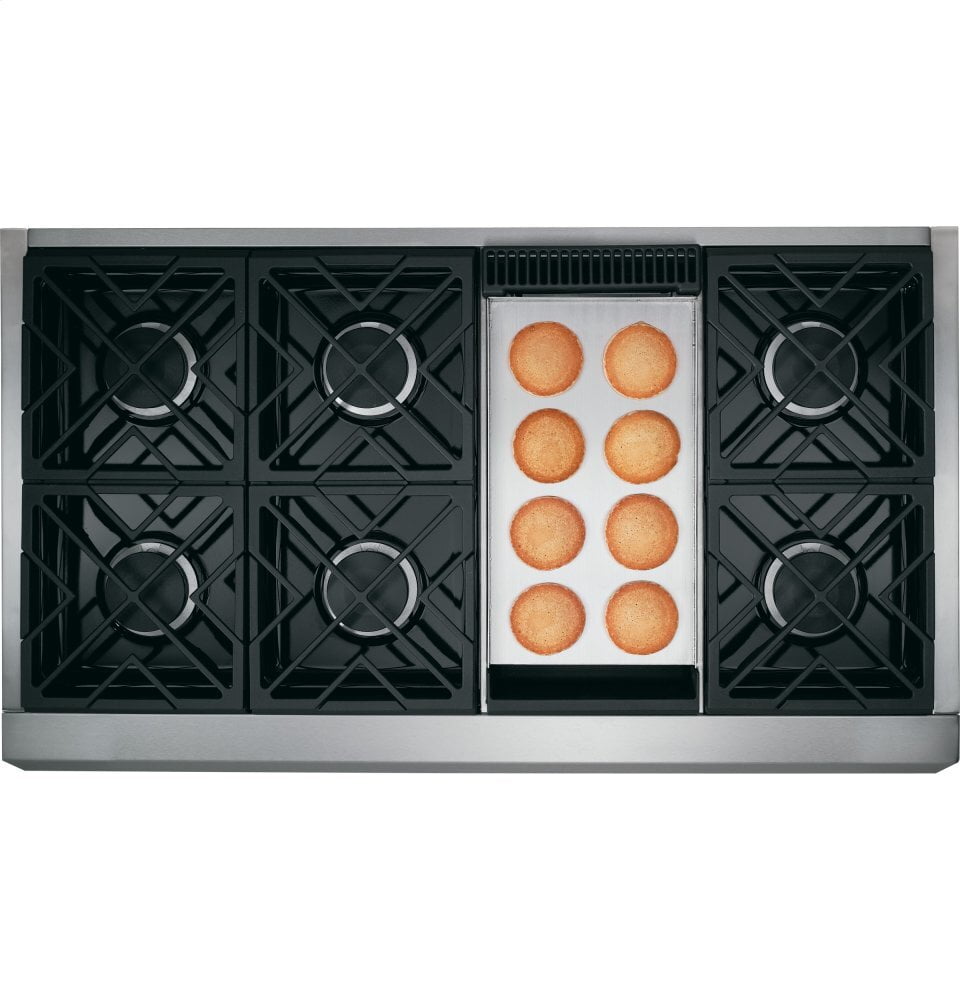 Cafe C2Y486P2MS1 Café 48" Dual-Fuel Professional Range With 6 Burners And Griddle (Natural Gas)