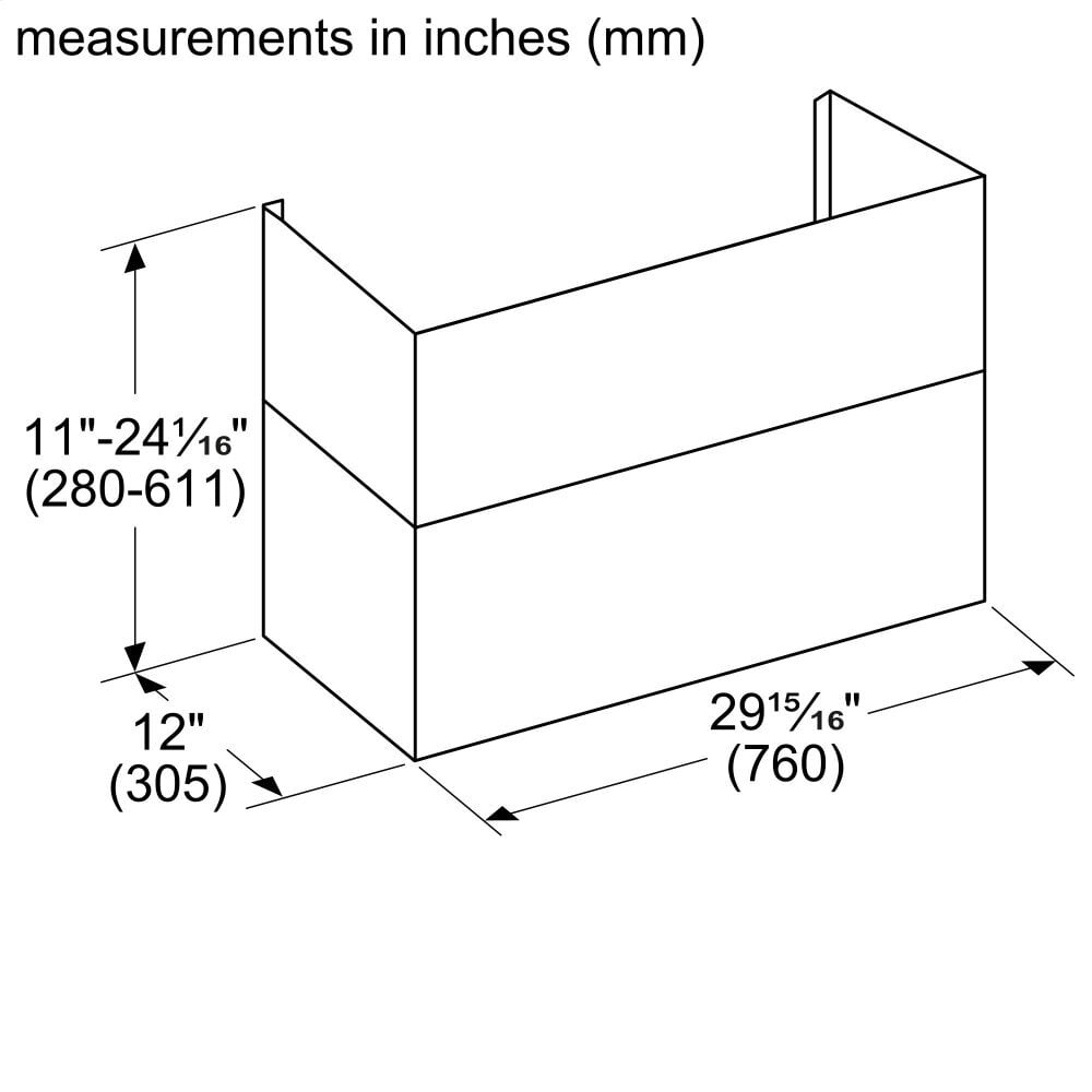 Thermador DC3089W 8'-9' Duct Cover Pro Wall Hood, 30"