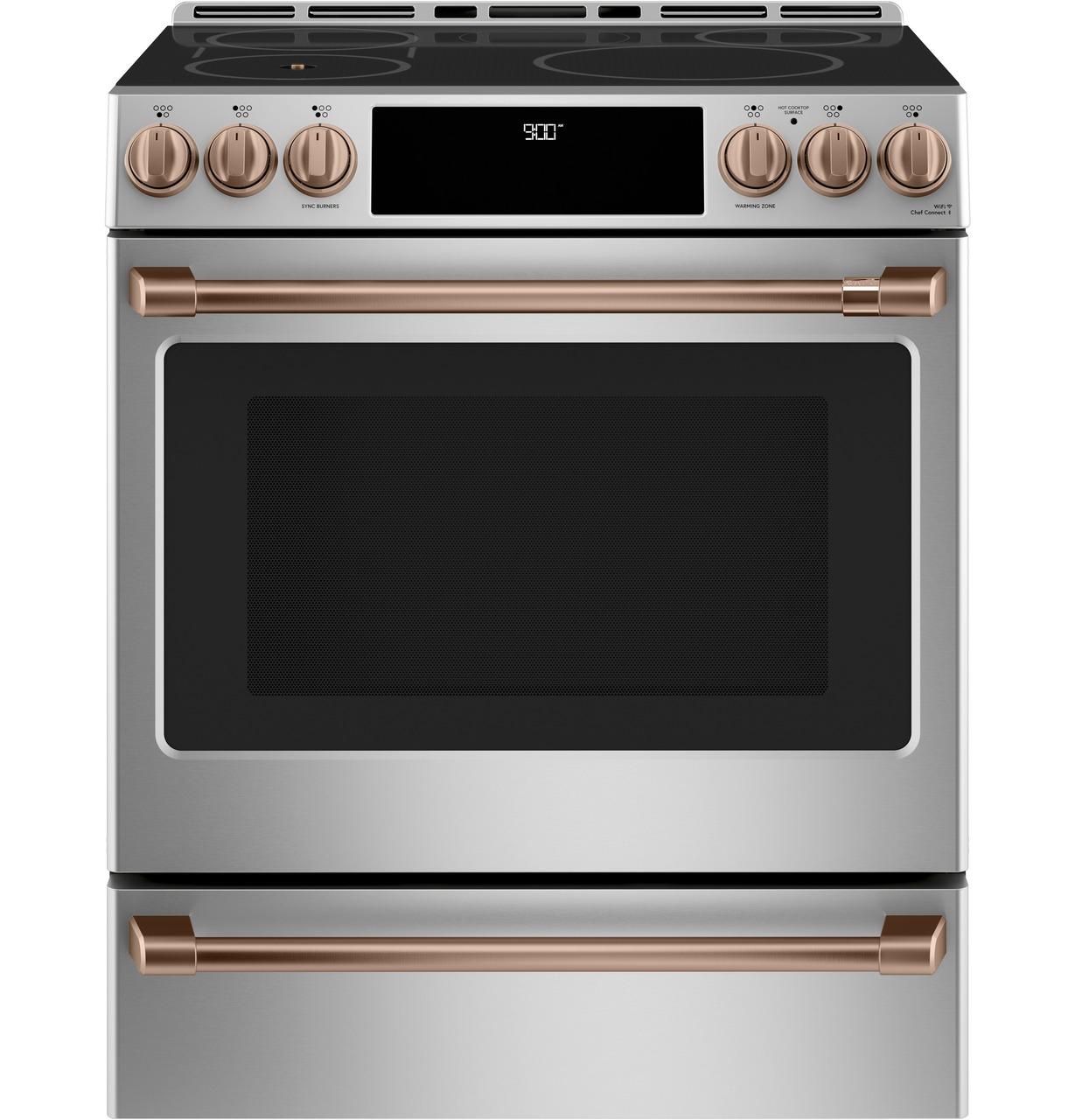 Cafe CHS90XP2MS1 Café™ 30" Smart Slide-In, Front-Control, Induction And Convection Range With In-Oven Camera