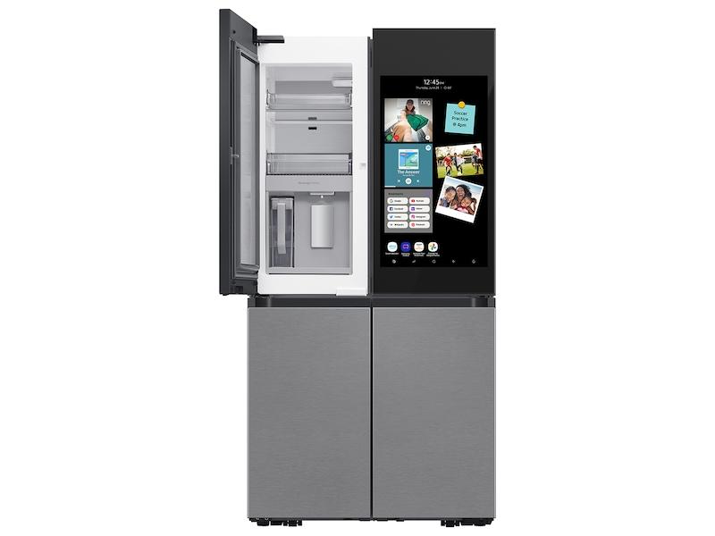 Samsung RF29CB9900QK Bespoke 4-Door Flex&#8482; Refrigerator (29 Cu. Ft.) With Family Hub&#8482;+ In Charcoal Glass Top And Stainless Steel Bottom Panels