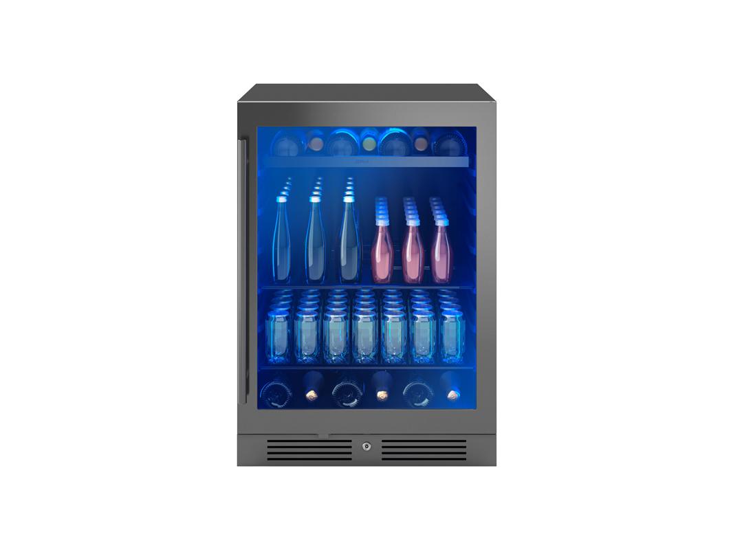 Zephyr PRB24C01CBSG 24" Black Stainless Single Zone Beverage Cooler