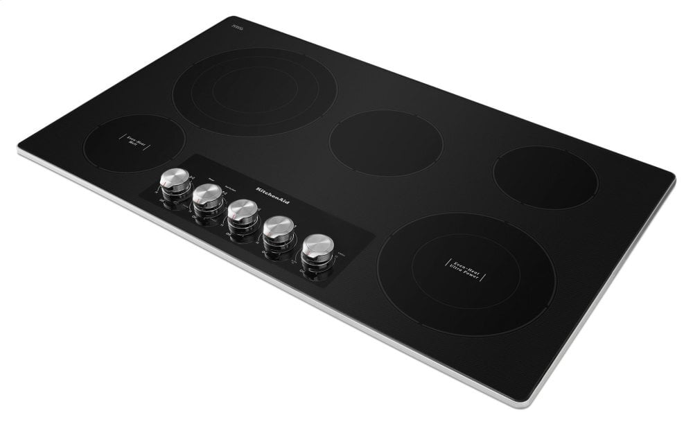 Kitchenaid KCES556HSS 36" Electric Cooktop With 5 Elements And Knob Controls - Stainless Steel