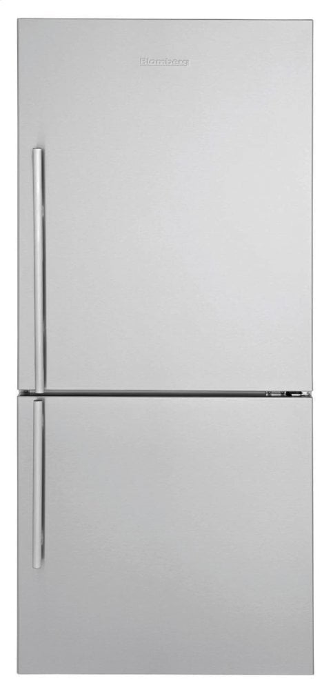 Blomberg Appliances BRFB1822SSN 30" Bottom Freezer/Fridge 18 Cu Ft, Wrapped Stainless Doors, Stainless Handles, Right Hinge