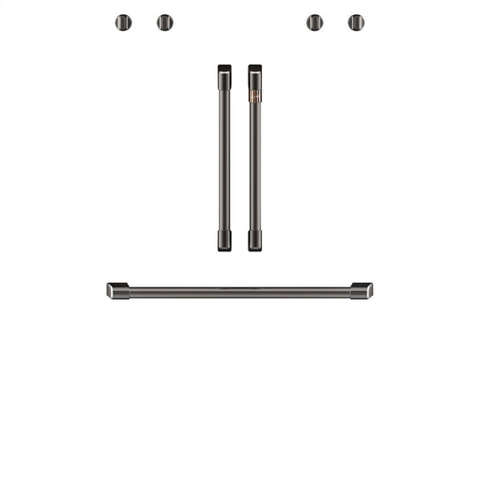 Cafe CXWDFHKPMBT Café 2 French-Door Handles; 1 - 30" Handle; 4 Knobs - Brushed Black