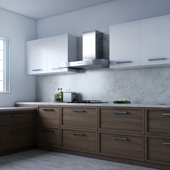 Xo Appliance XOR30SC 30" 600/395 Cfm Sleek Contemporary Italian Made Wall Mount Hood Stainless