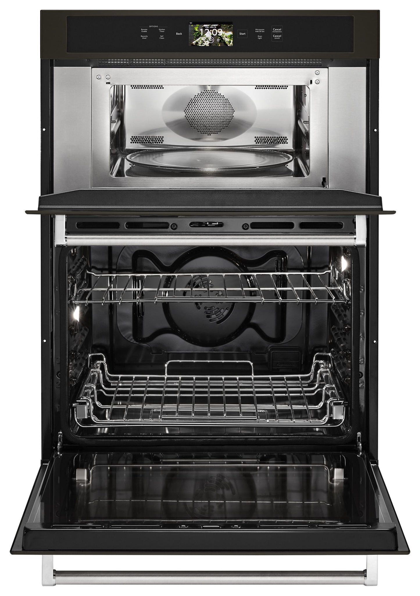 Kitchenaid KOCE900HBS Smart Oven+ 30" Combination Oven With Powered Attachments And Printshield&#8482; Finish - Black Stainless Steel With Printshield&#8482; Finish