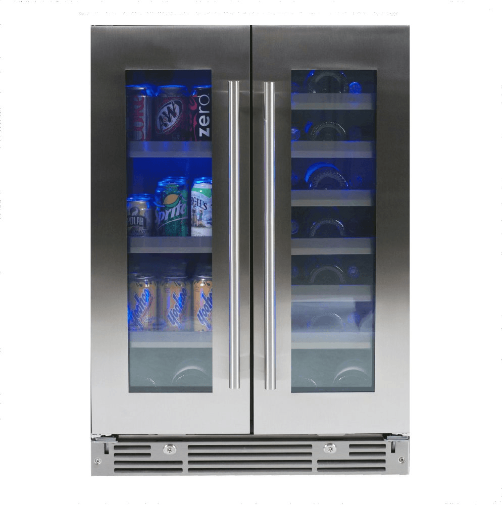 Xo Appliance XOU24BWDDGS 24 In Beverage/Wine Double Door Ss Glass