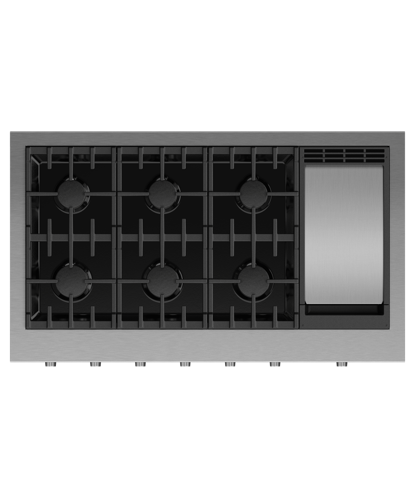 Fisher & Paykel CPV3486GDL Gas Rangetop, 48", Griddle