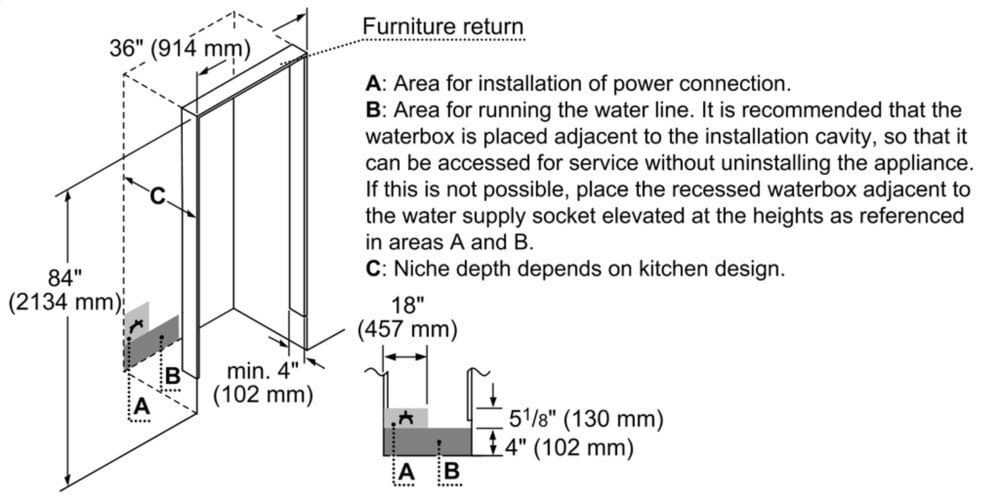 Thermador T36IB900SP 36-Inch Built-In Panel Ready Two Door Bottom Freezer