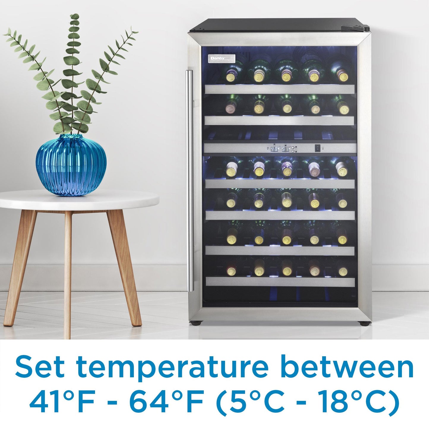 Danby DWC114BLSDD Danby Designer 38 Bottle Wine Cooler