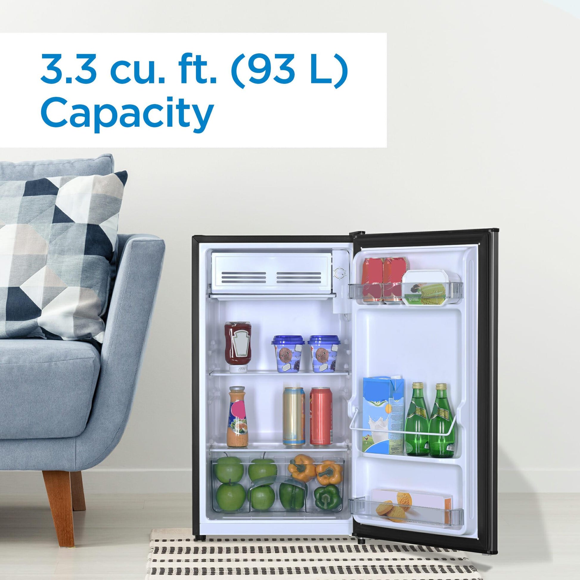 Danby DCR033B2SLM Danby Diplomat Stainless Steel Look 3.3 Cu Ft Compact Refrigerator