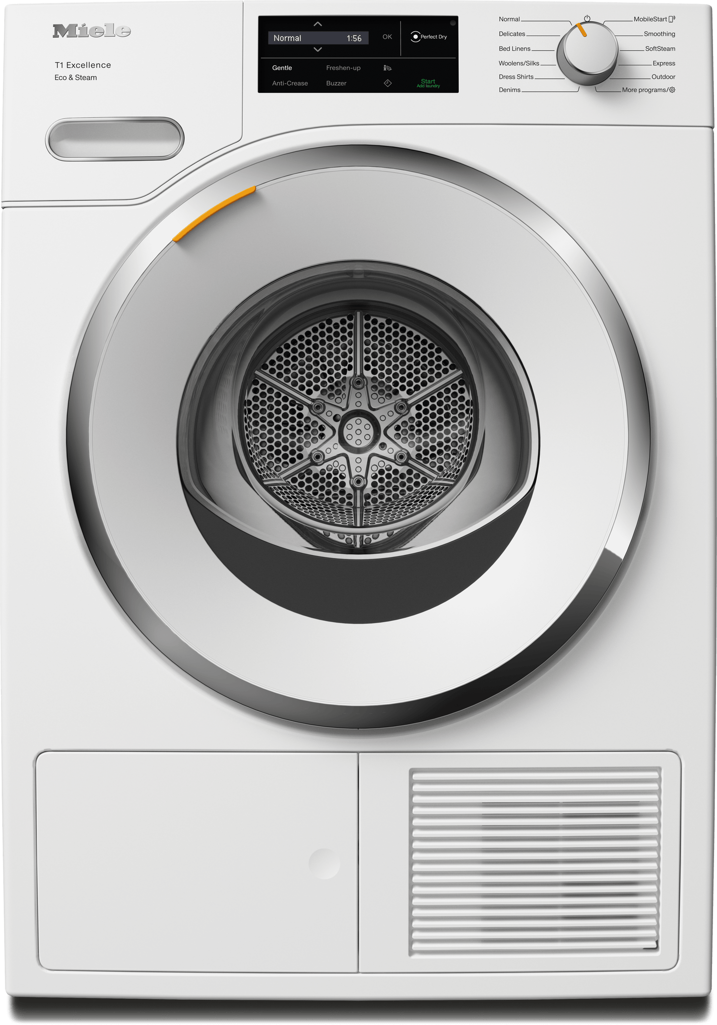 Miele TXI680WPECOSTEAMLOTUSWHITE Txi680Wp Eco & Steam - T1 Heat-Pump Dryer: With Miele@Home And Steamfinish For Smart Laundry Care.
