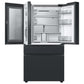 Samsung RF23BB89008M Bespoke 4-Door French Door Refrigerator (23 Cu. Ft.) - With Top Left And Family Hub™ Panel In Charcoal Glass - And Matte Black Steel Middle And Bottom Panels