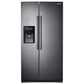 Samsung RS25J500DSG 25 Cu. Ft. Side-By-Side Refrigerator With Led Lighting In Black Stainless Steel