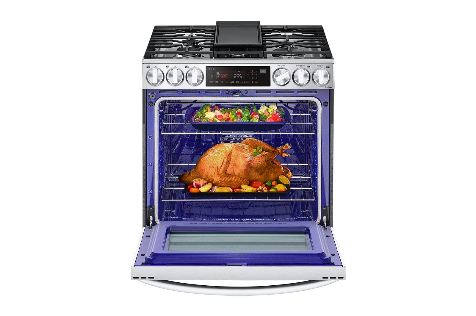 Lg LSDL6336F 6.3 Cu. Ft. Smart Wi-Fi Enabled Probake® Convection Instaview® Dual Fuel Slide-In Range With Air Fry